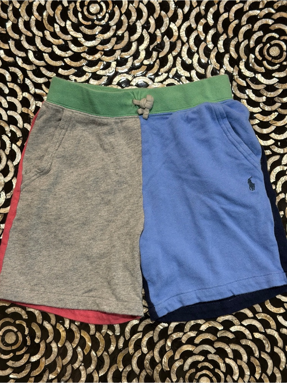 Polo by Ralph Lauren Colorblock Shorts in Blue, Gray, Green